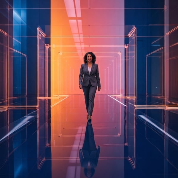 ACTsights Agency Operating System with Olga walking down a strategic path